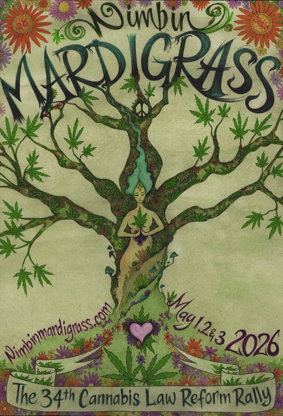Nimbin MardiGrass Poster 2026